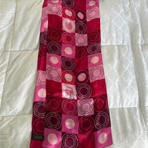 Coach Vibrant Pink and Red Scarf